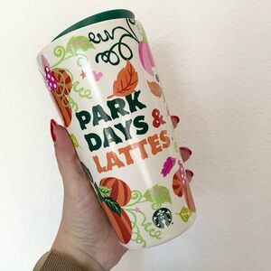 Disneyland Starbucks Park Days & Lattes Pumpkin Spice Ceramic Tumbler Cup